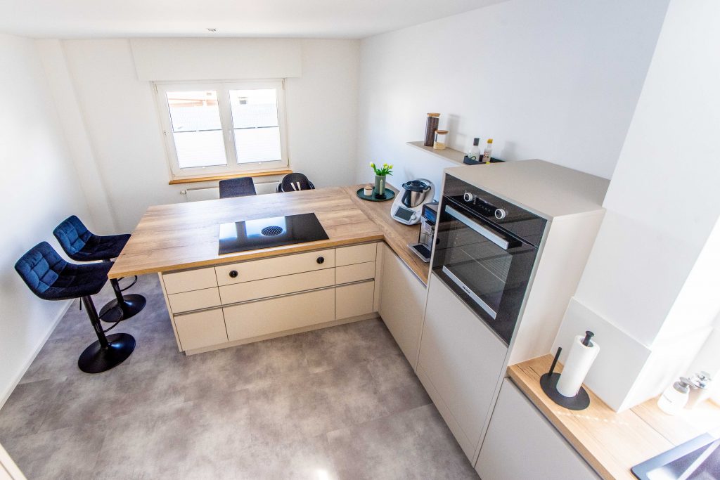 Designerküche ohne Hängeschränke